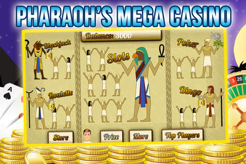 Pharaohs Gold Slots with Fortune Roulette Wheel, Bingo Ball and More! screenshot 2