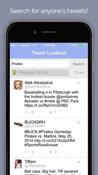 Tweet Lookout - Search Tweets by Location