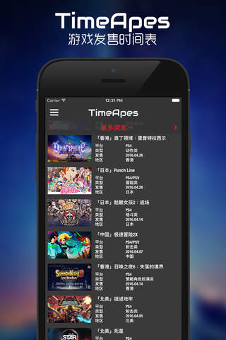 TimeApes 遊戲發售時間表 screenshot 2