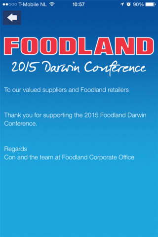 Foodland Darwin Conference screenshot 2