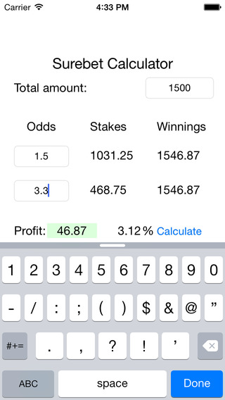 【免費財經App】Surebet Calculator-APP點子