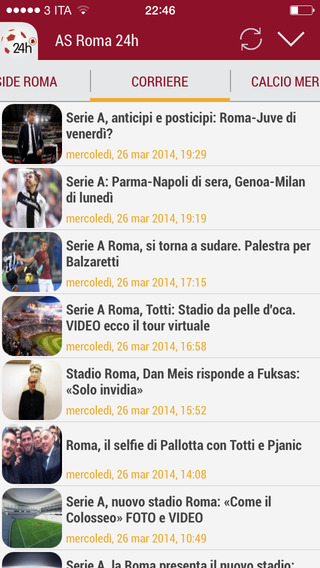 24h News for AS Roma