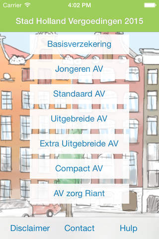 Stad Holland Vergoedingen 2015 screenshot 2