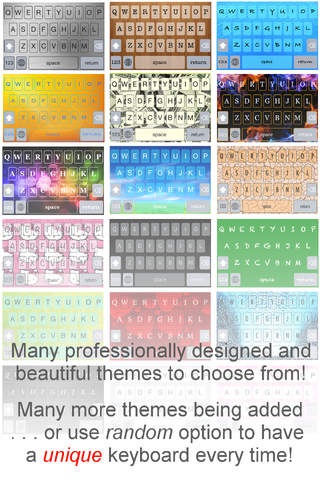 Cool Color Keyboards and Key Themes for iPhone and iPad screenshot 2