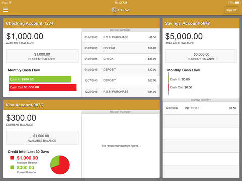 NB AZ Business Mobile Banking for iPad