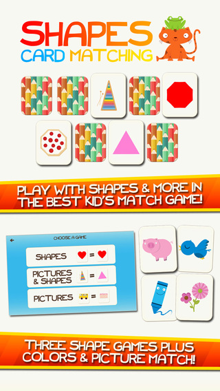 Shapes Card Matching Early Learning Shape Games for Kids Free