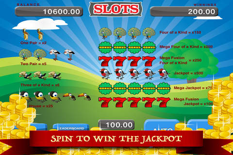 `Aaron Amazing 777 Bird Adventure Slots Machine FREE - Spin to Win the Jackpot screenshot 3