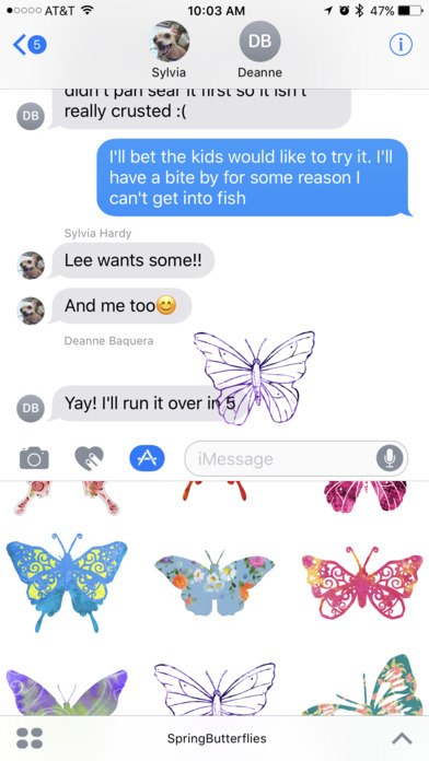 Spring Butterflies Sticker Pack screenshot 3