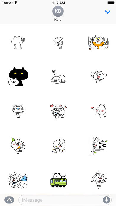 Funny Rabbit And Bear Stickers Pack screenshot 2