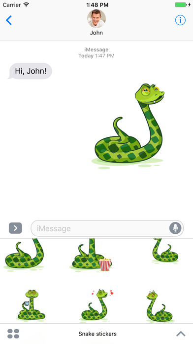Snake - Stickers for iMessage screenshot 3