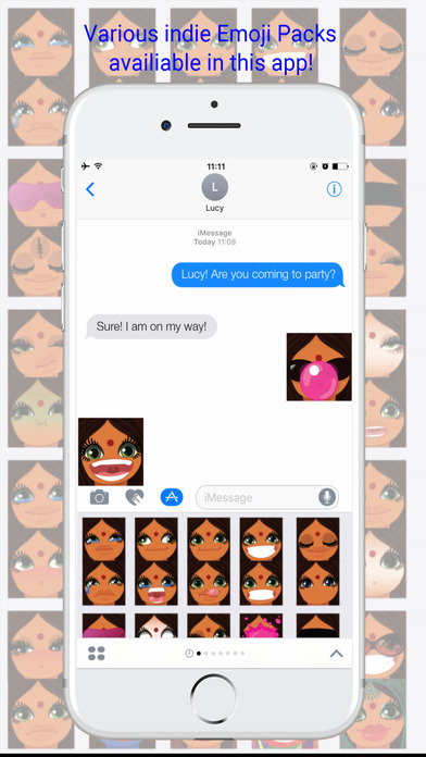 IndieMoji - Indian Girl Emojis Keyboard screenshot 2
