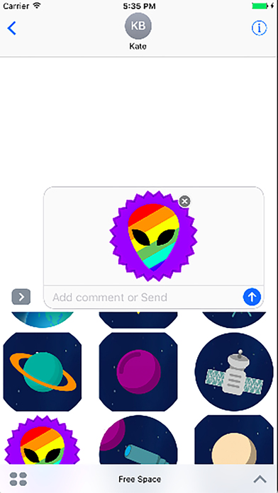 Space stickers for iMessage HD screenshot 3
