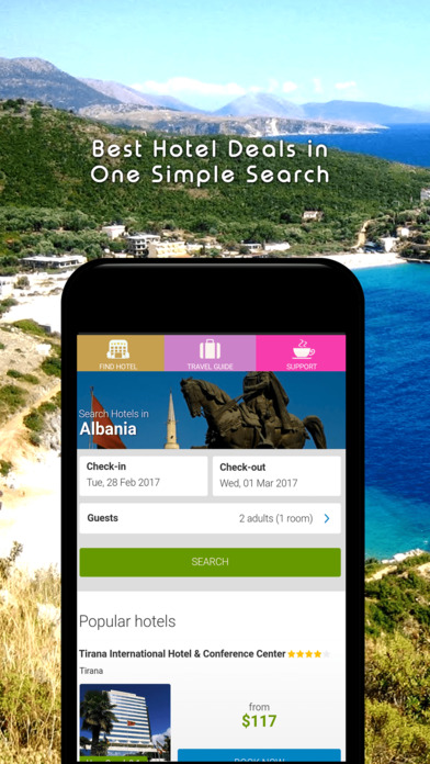 Albania Hotel Booking Search screenshot 2