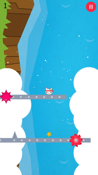 Cute Ninja Cat Falling Prisoner screenshot 3