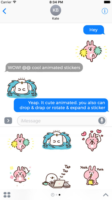 Cute Little Rabbit Animated Stickers screenshot 3