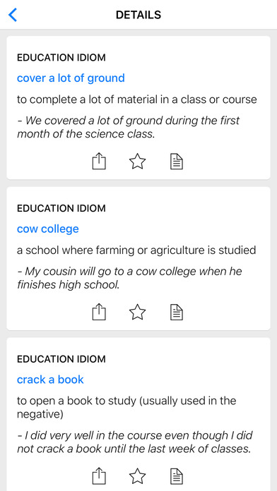 Education & Animal idioms screenshot 2