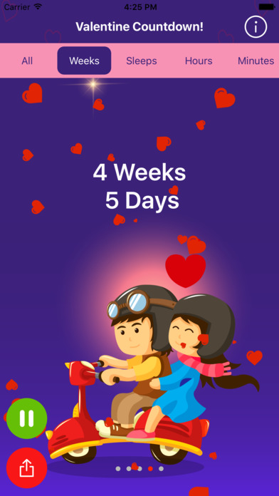 Valentine's Day Countdown app with Love Music Free screenshot 2