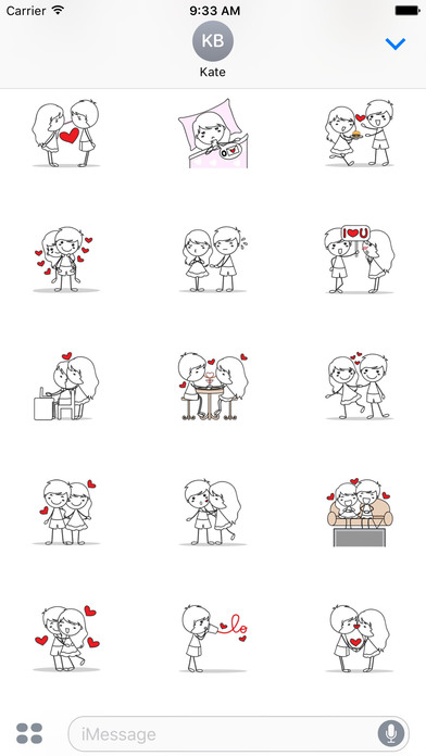 Love Couple sticker for iMessage by AMSTICKERS screenshot 2