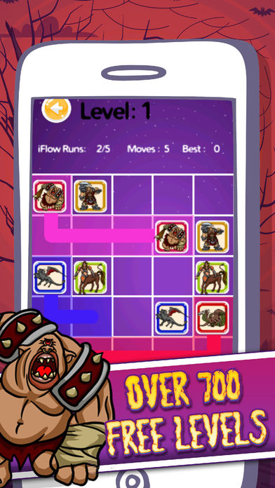 Flow Puzzle Logic Connect Monsters & Beasts Games screenshot 2