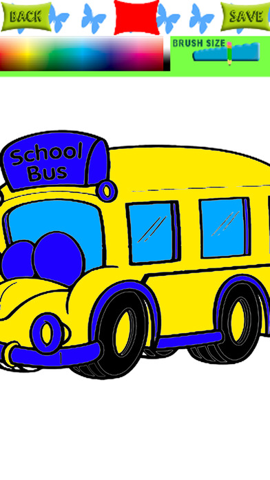 School Bus Coloring Book Game For Kids Edition screenshot 2