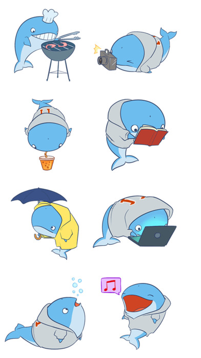 Funny Whale Stickers screenshot 4