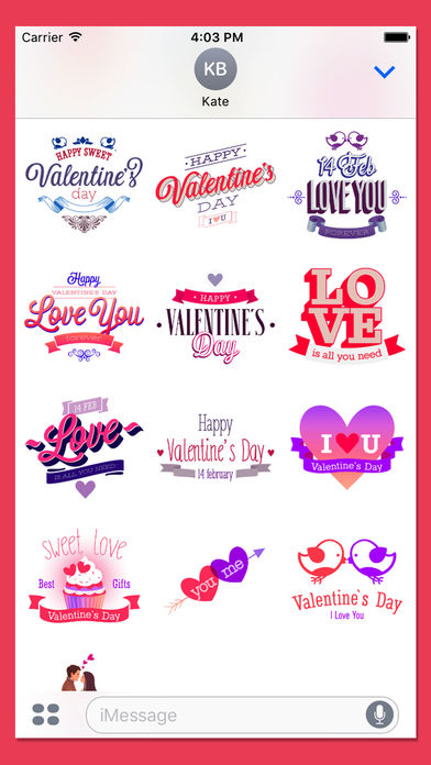 Love Stickers for iMessage! screenshot 3