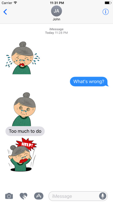 Animated ANGRy Old LADy Stickers screenshot 3