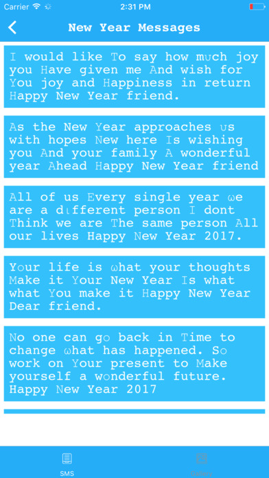 New Year 2017 SMS Wishes screenshot 2