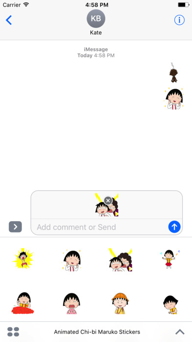 Animated Chi-bi Maruko Stickers For iMessage screenshot 2