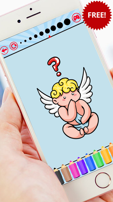 Cartoon Cupid Coloring Book Game For Kids Toddlers screenshot 4