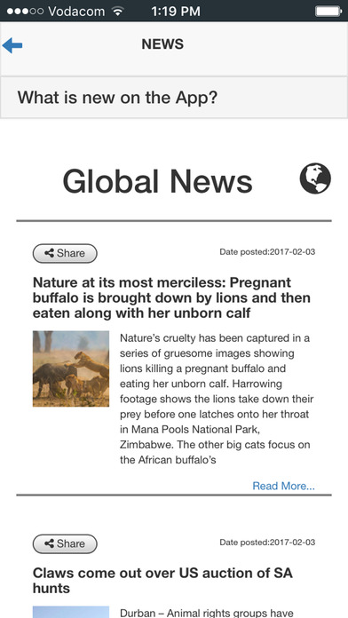 Leopard.tv Wildlife magazine screenshot 2