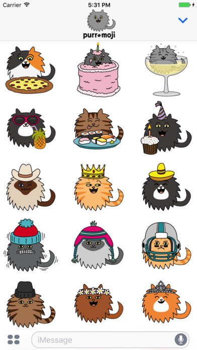 Purr-Moji Cat Stickers - Fun Pack screenshot 2