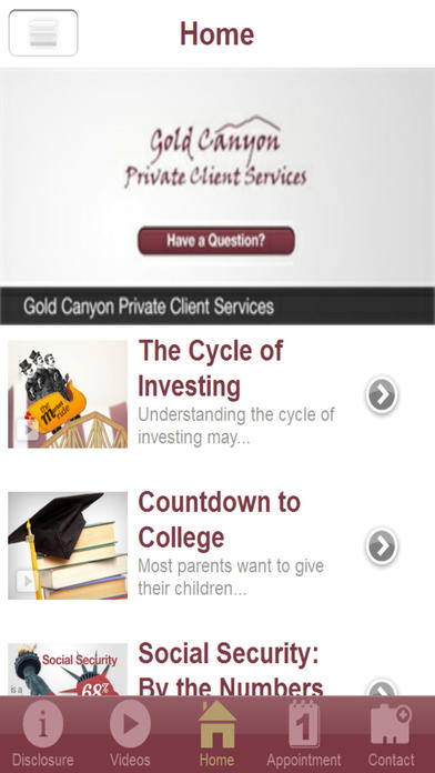 Gold Canyon Private Client Services screenshot 2