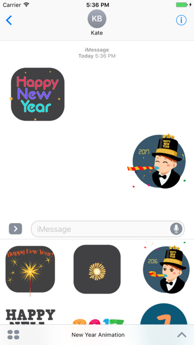 New Year Animated Stickers for iMessage screenshot 2