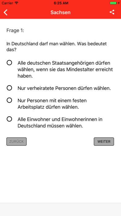 Einbürgerungstest Sachsen screenshot 2