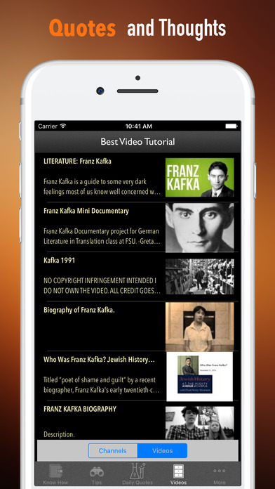 Biography and Quotes for Franz Kafka screenshot 3