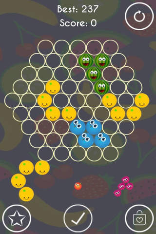 Hex Match - Hexagonal Fruits Matching Game….……… screenshot 2