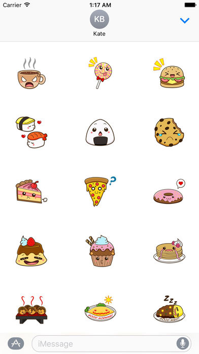 Cute Food Emoji Sticker screenshot 2