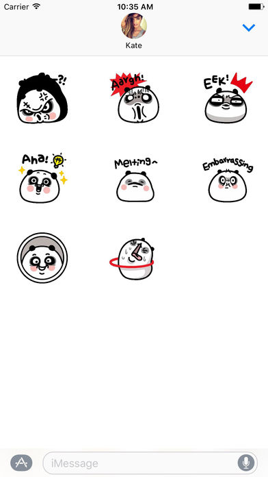 Panda Facial Expressions - Animated Stickers screenshot 2