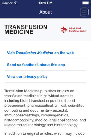 Transfusion Medicine screenshot 2