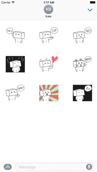 Cubeman Falling In Love Stickers screenshot 2