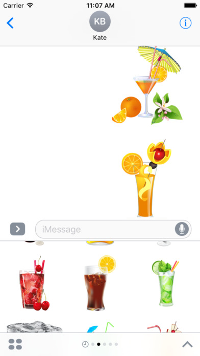 Cocktails Party HD Stickers for iMessage screenshot 2
