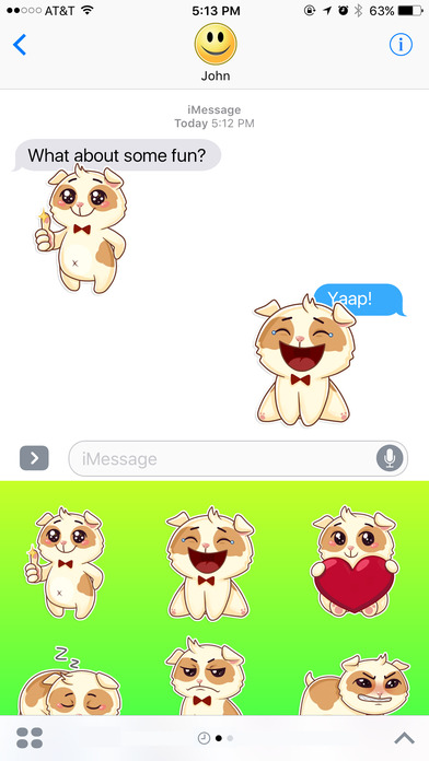 Cute and Happy Puppies Stickers screenshot 2