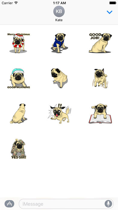 Cute Pugs Stickers screenshot 3