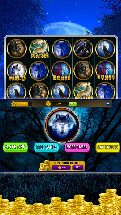 Slots: Wolf Casino - Run Wolf Moon Slots Casino screenshot 2