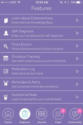 Flutter - Period Tracker and Endometriosis Journal screenshot 2