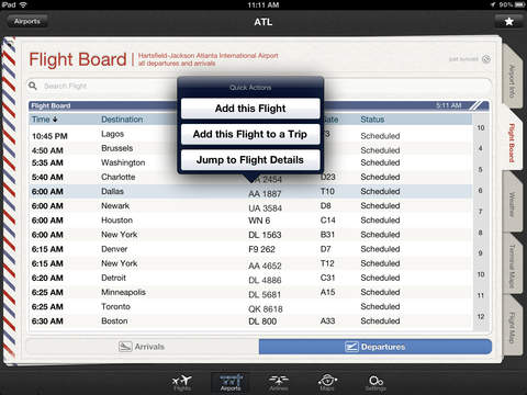Flight+ for iPad Free-Track Flights & Airline Info screenshot 4