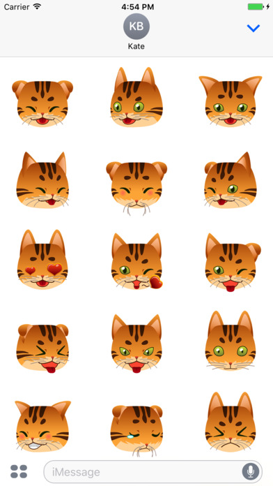 Bengal Cat Stickers for iMessage screenshot 2