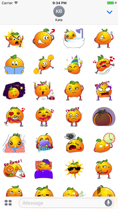 Emoji Oranges Stickers screenshot 3