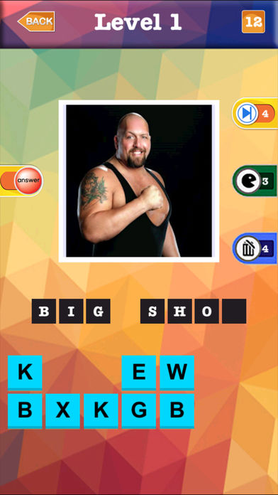 Wrestlers Trivia Quiz -Guess The Name of Superstar screenshot 4